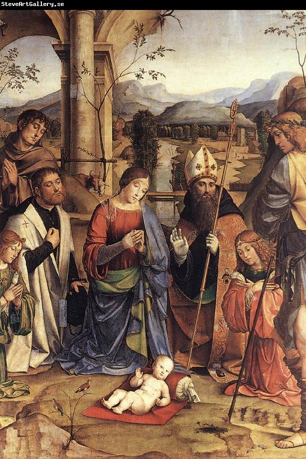 FRANCIA, Francesco Adoration of the Child (detail) dgj